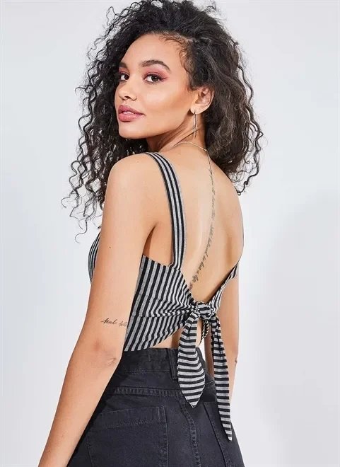 top cropped listrado top cropped listrado