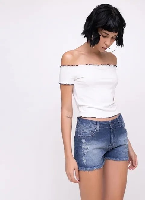 blusa ombro a ombro em ribana blusa ombro a ombro em ribana