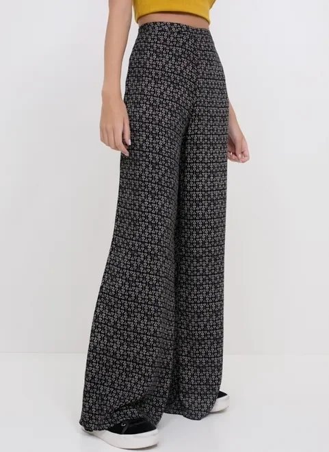 calça pantalona estampada calça pantalona estampada
