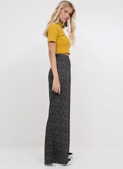 calça pantalona estampada calça pantalona estampada