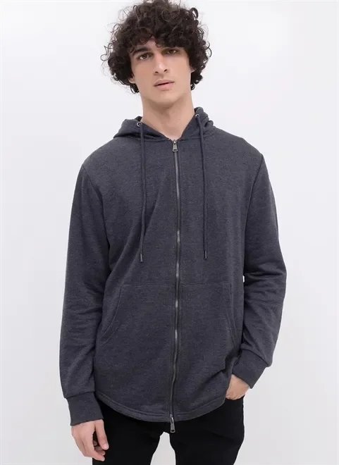 moletom alongado com zíper moletom alongado com zíper