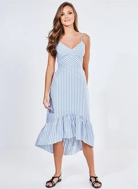 vestido mullet listrado vestido mullet listrado