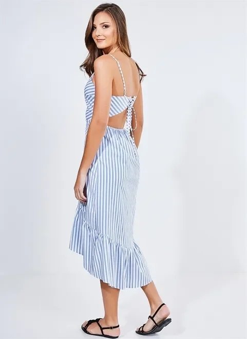 vestido mullet listrado vestido mullet listrado
