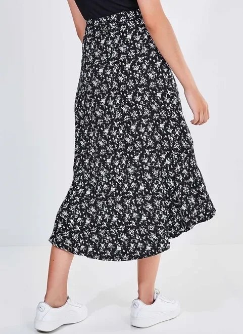 saia midi mullet com babado saia midi mullet com babado