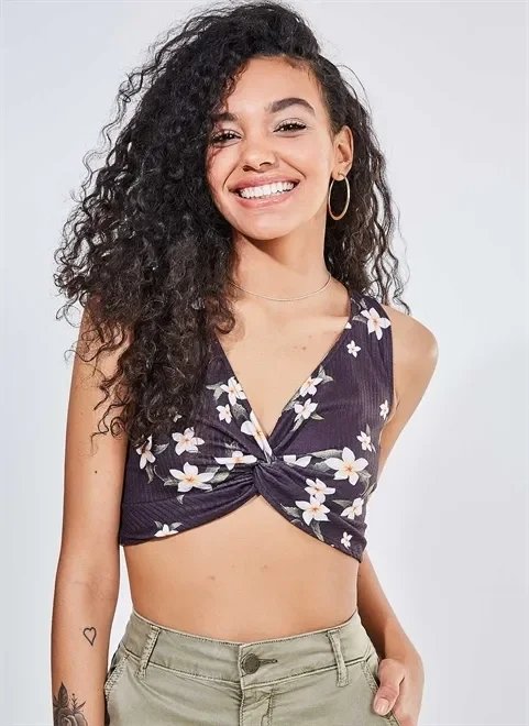 top cropped floral top cropped floral