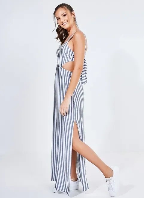 vestido longo acinturado vestido longo acinturado