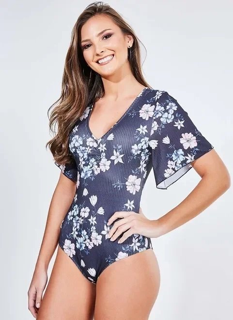 body decote v estampa floral body decote v estampa floral