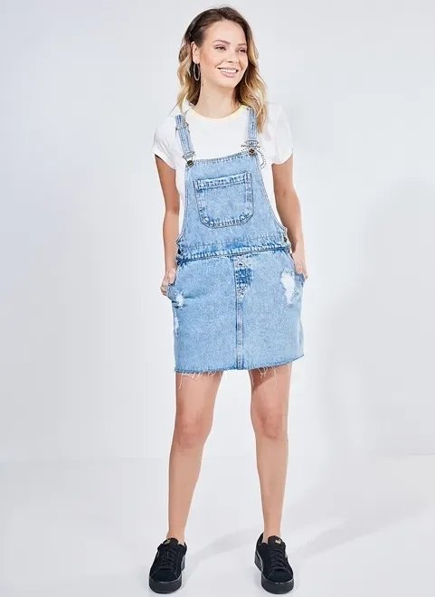 salopete em jeans claro salopete em jeans claro