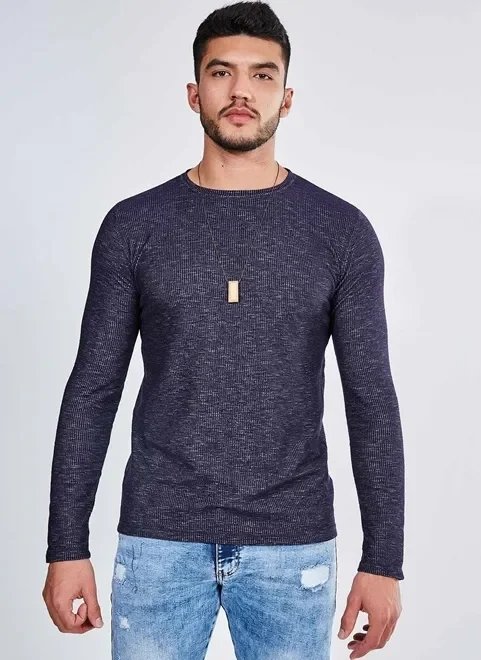 blusa em malha azul indigo blusa em malha azul indigo