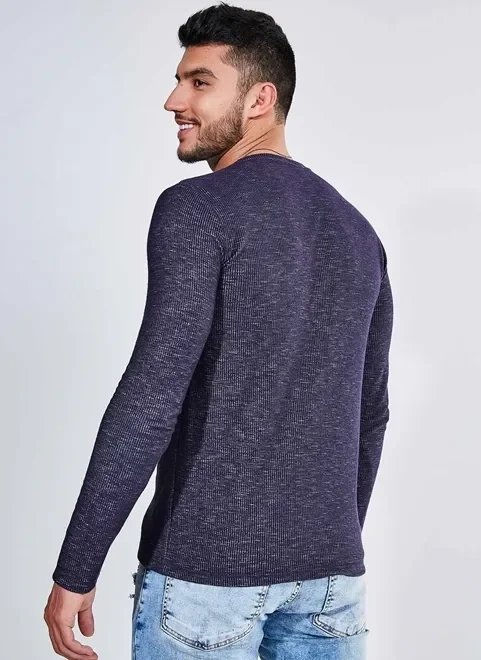 blusa em malha azul indigo blusa em malha azul indigo