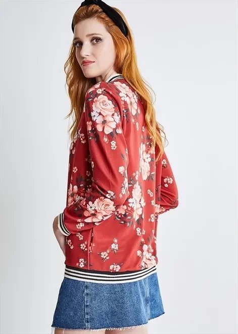 jaqueta bomber floral jaqueta bomber floral