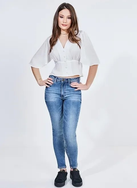 calça cintura média skinny jeans calça cintura média skinny jeans