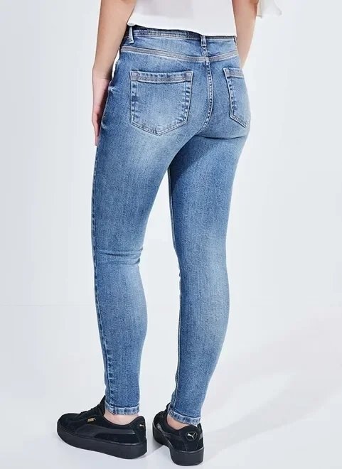 calça cintura média skinny jeans calça cintura média skinny jeans