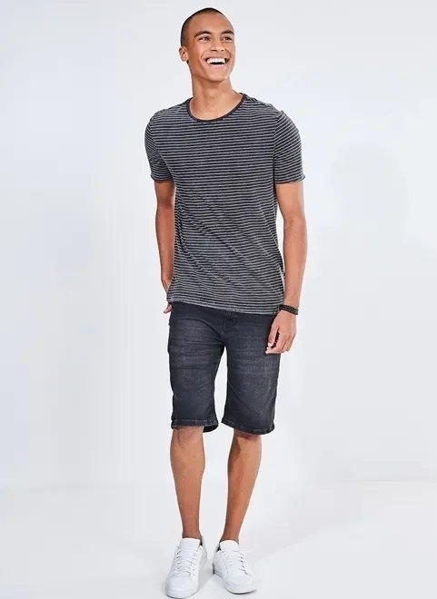 bermuda em black jeans bermuda em black jeans