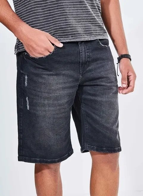 bermuda em black jeans bermuda em black jeans