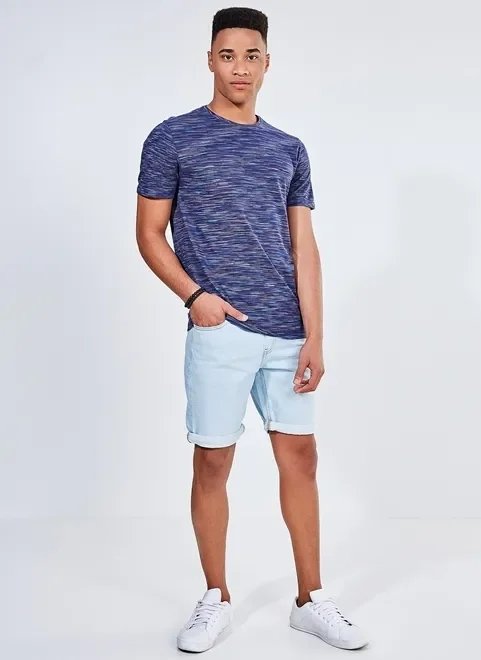 bermuda jeans com barra dobrada bermuda jeans com barra dobrada