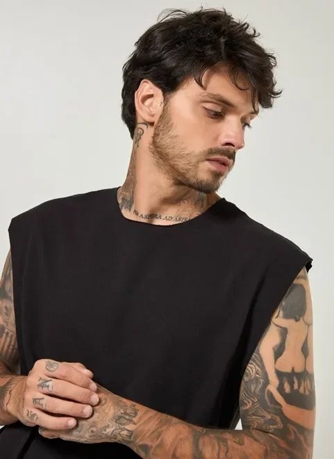 camiseta regata alongada camiseta regata alongada