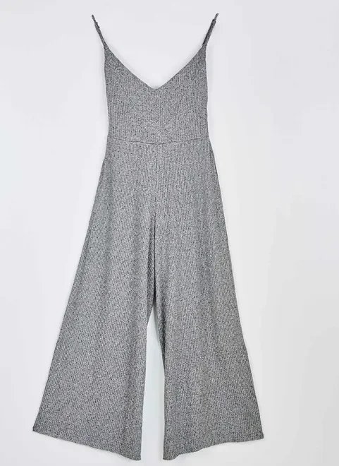 macacão pantacourt em malha mescla macacão pantacourt em malha mescla