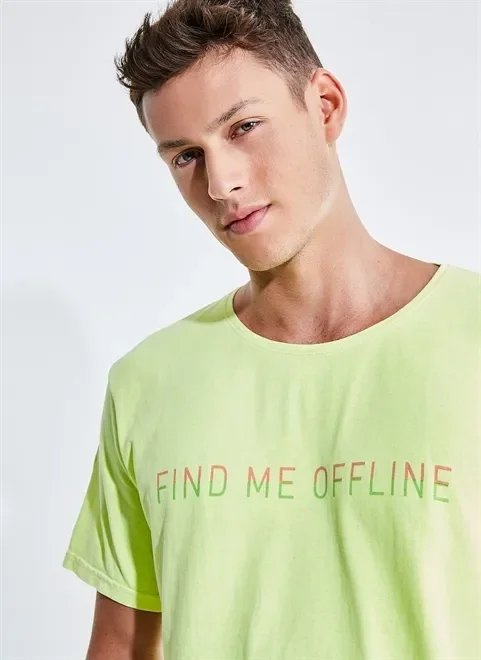 camiseta neon lettering offline camiseta neon lettering offline
