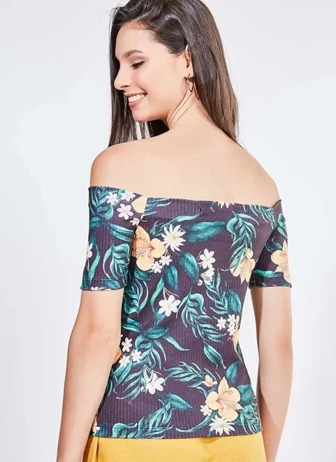 blusa ombro a ombro floral blusa ombro a ombro floral