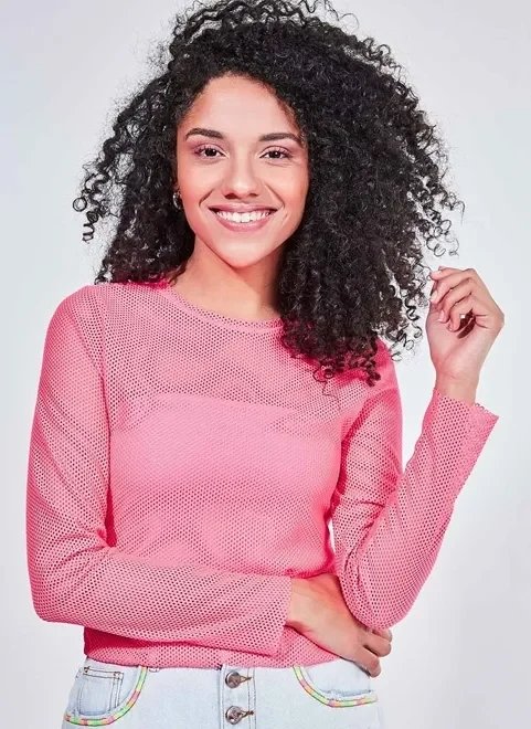 blusa telinha rosa neon blusa telinha rosa neon