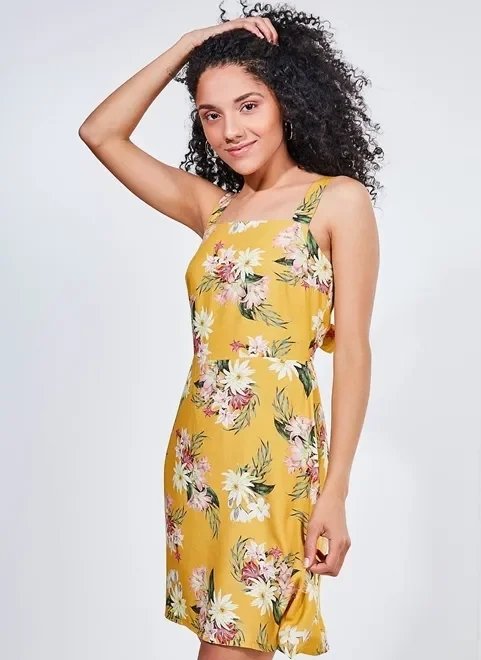 vestido acinturado estampa floral vestido acinturado estampa floral