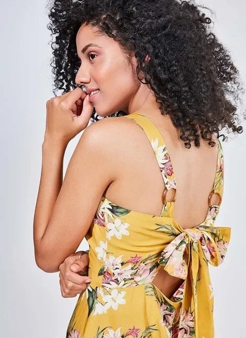 vestido acinturado estampa floral vestido acinturado estampa floral