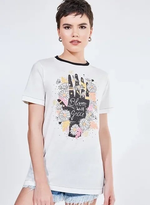 camiseta estampa margaridas camiseta estampa margaridas