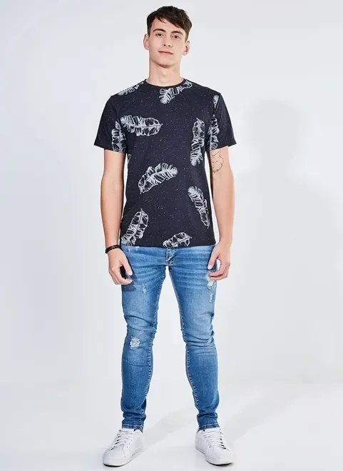 calça skinny masculina em jeans médio calça skinny masculina em jeans médio