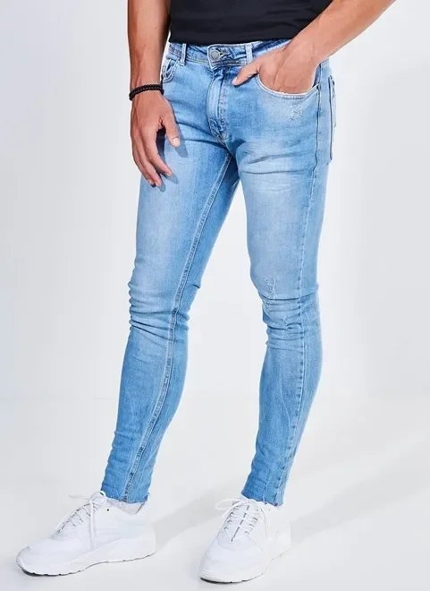 calça super skinny em jeans claro calça super skinny em jeans claro