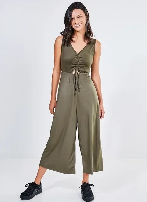 macacão midi em suede macacão midi em suede