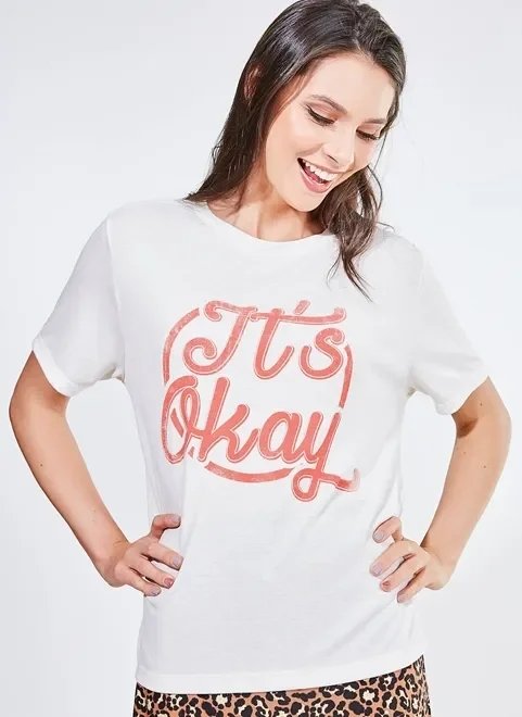 blusa estampa it´s okay blusa estampa it´s okay