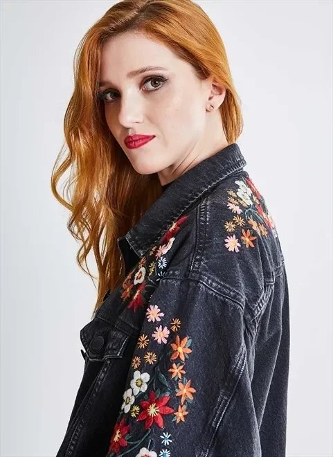 jaqueta jeans bordada jaqueta jeans bordada
