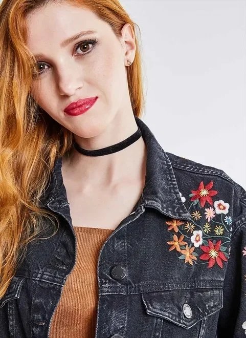 jaqueta jeans bordada jaqueta jeans bordada