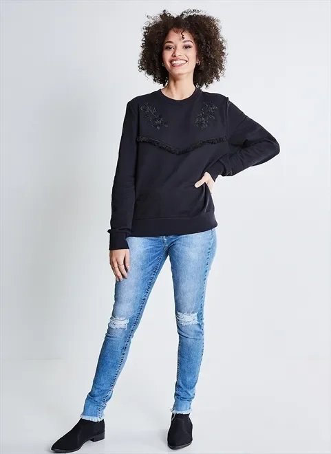calça jeans skinny marmorizado com puídos calça jeans skinny marmorizado com puídos
