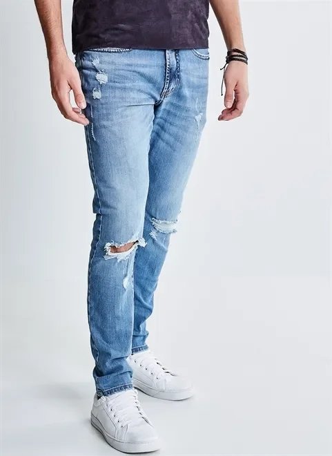 calça skinny jeans com puídos calça skinny jeans com puídos