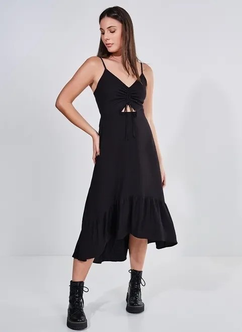 vestido mullet franzido decote vestido mullet franzido decote