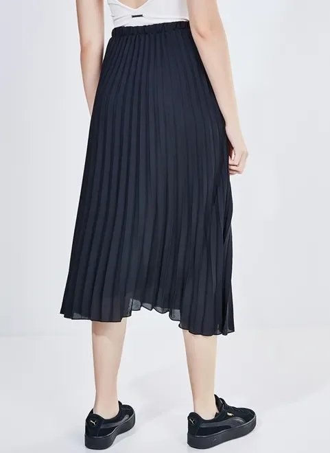 saia midi plissada saia midi plissada