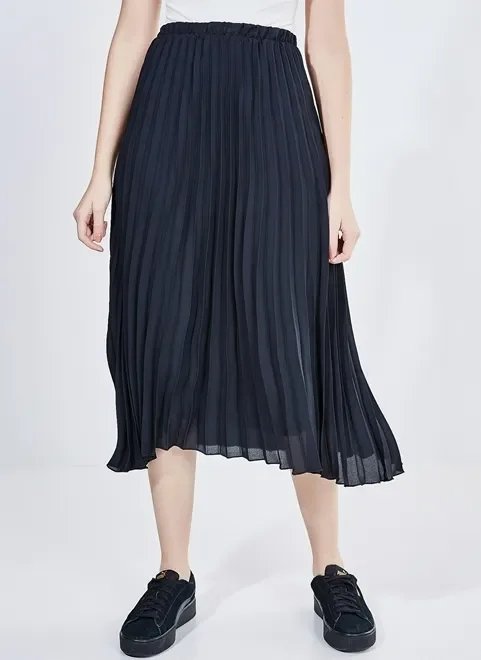 saia midi plissada saia midi plissada