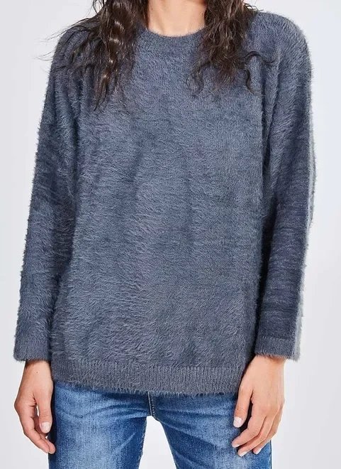 blusão amplo pelinhos em tricô blusão amplo pelinhos em tricô