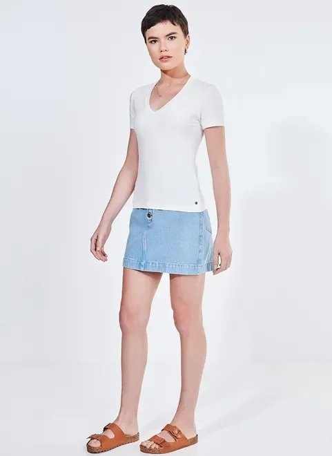 blusa justa decote v blusa justa decote v