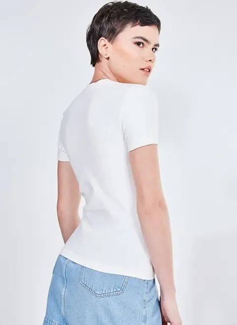 blusa justa decote v blusa justa decote v
