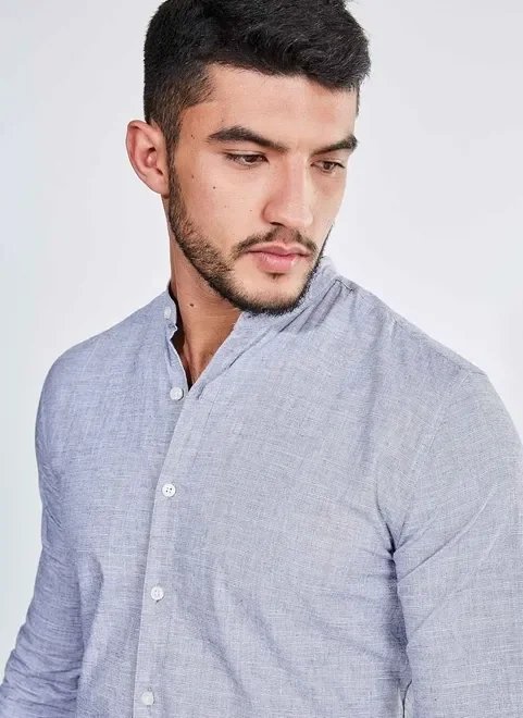 camisa manga longa gola padre camisa manga longa gola padre