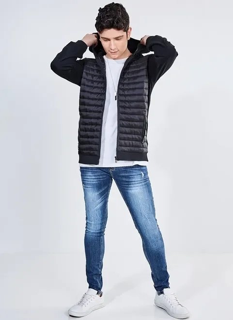 jaqueta em moletom frente puffer jaqueta em moletom frente puffer