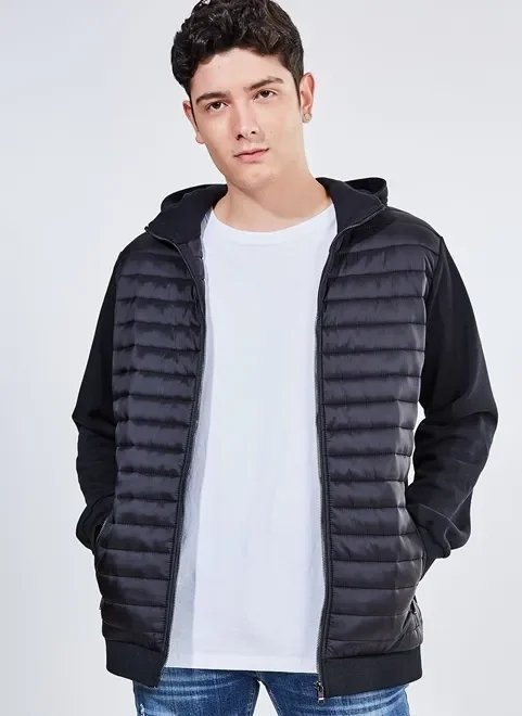 jaqueta em moletom frente puffer jaqueta em moletom frente puffer