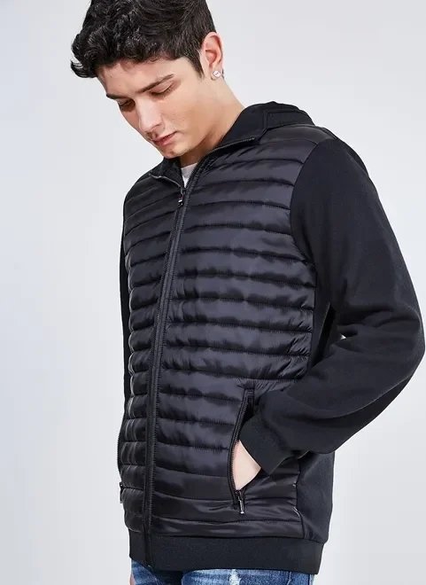 jaqueta em moletom frente puffer jaqueta em moletom frente puffer