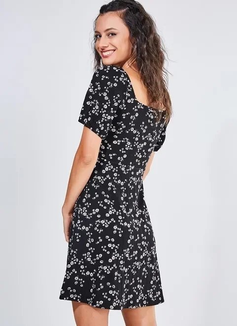 vestido floral com manga bufante vestido floral com manga bufante