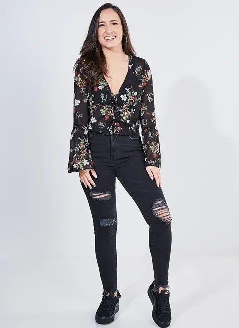 blusa estampada manga sino blusa estampada manga sino