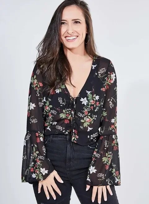 blusa estampada manga sino blusa estampada manga sino