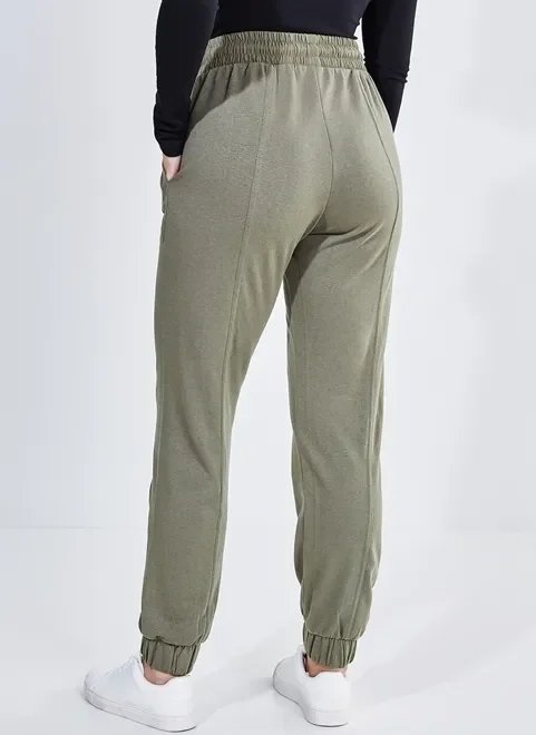 calça jogger em moletom verde militar calça jogger em moletom verde militar